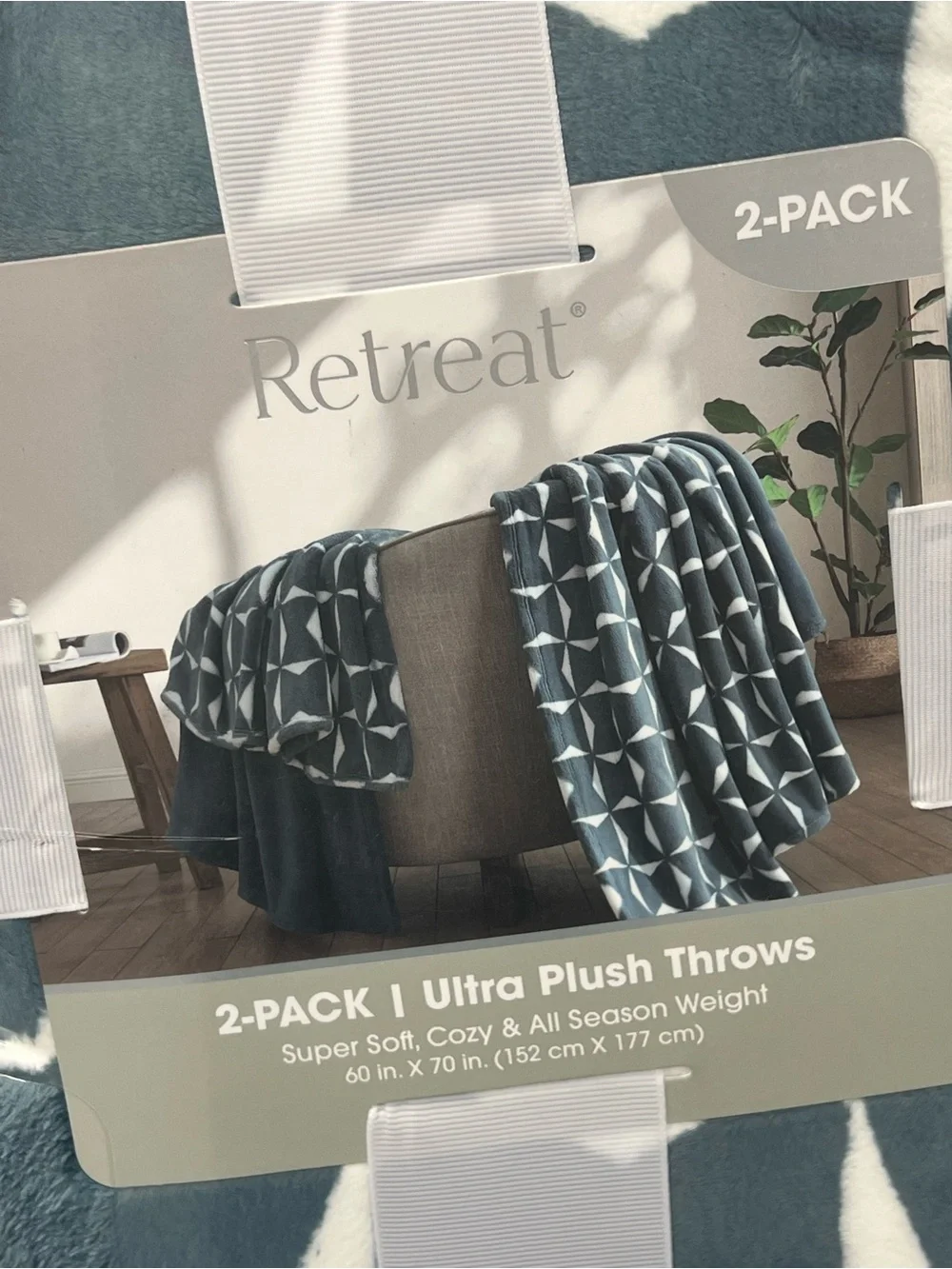 Retreat Plush Throw Blankets (2-Pack)